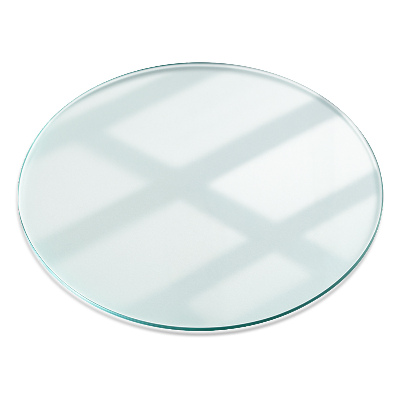 Plateau rond pour table transparent