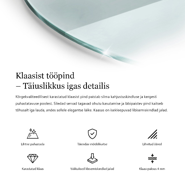 Plateau rond pour table transparent