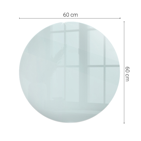 Plateau rond pour table transparent
