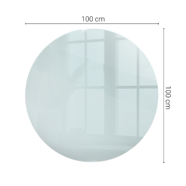 Plateau rond pour table transparent