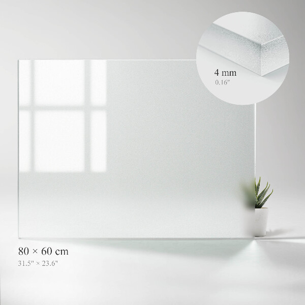 Plateau en verre trempé rectangulaire translucide