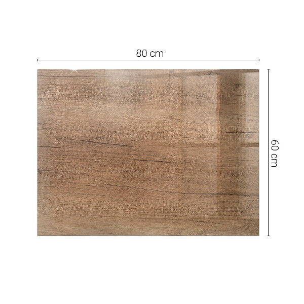 Plateau verre pour table rectangulaire Le charme du bois naturel