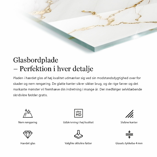 Plateau verre pour table rectangulaire Le charme du bois naturel