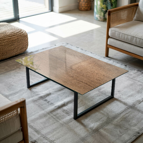 Plateau verre pour table rectangulaire Le charme du bois naturel