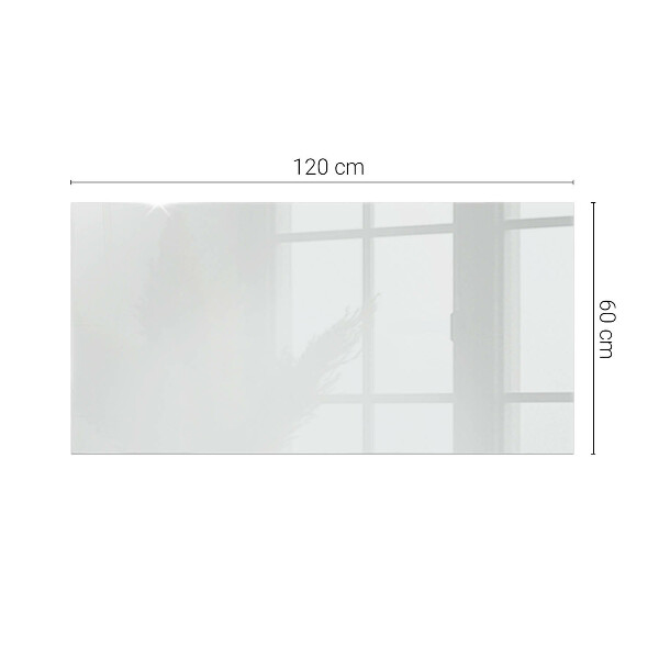 Plateau verre pour table rectangulaire Blanc pur