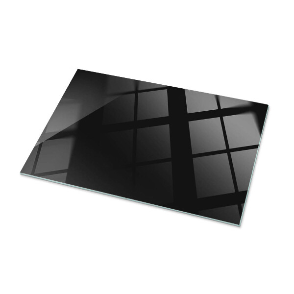 Plateau verre pour table rectangulaire Noir uni élégant