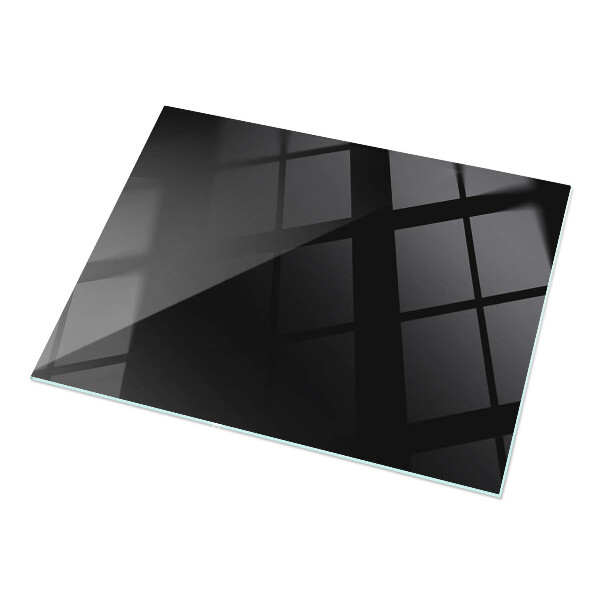 Plateau verre pour table rectangulaire Noir uni élégant