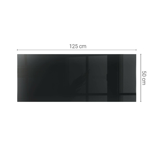 Plateau verre pour table rectangulaire Noir uni élégant