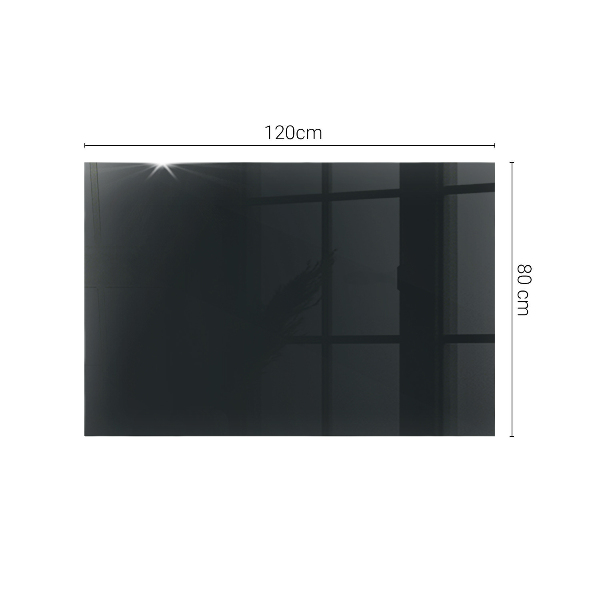 Plateau verre pour table rectangulaire Noir uni élégant