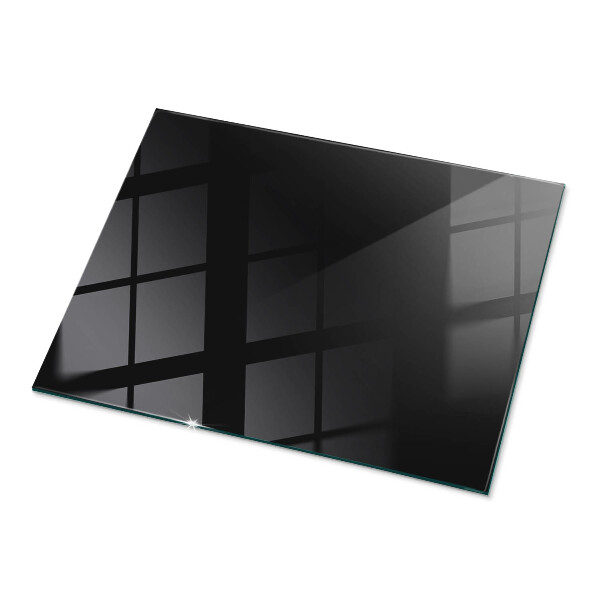 Plateau verre pour table rectangulaire Noir uni élégant