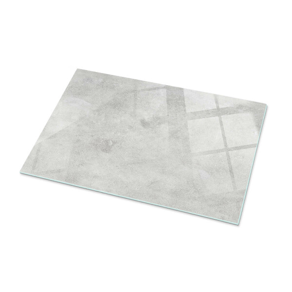 Plateau verre pour table rectangulaire Rayures sur la surface du béton