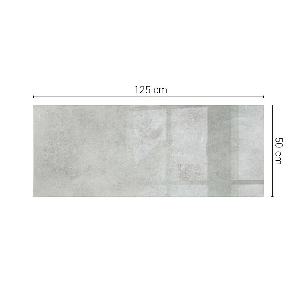 Plateau verre pour table rectangulaire Rayures sur la surface du béton