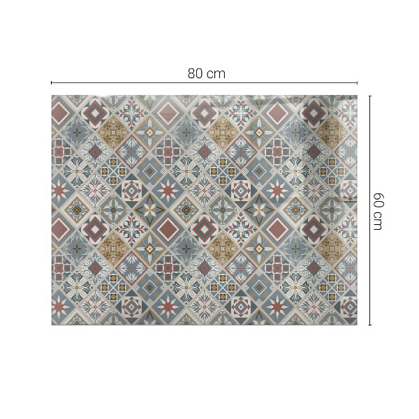 Plateau verre pour table rectangulaire Mosaïques décoratives avec détails