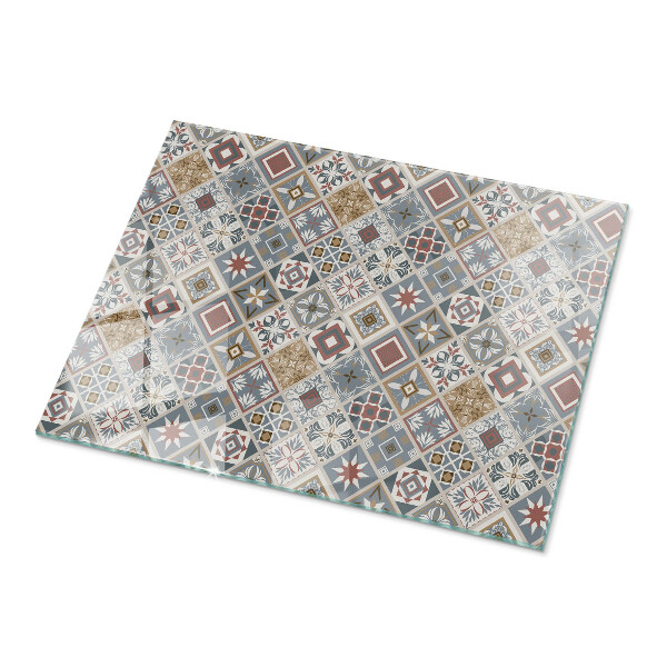 Plateau verre pour table rectangulaire Mosaïques décoratives avec détails