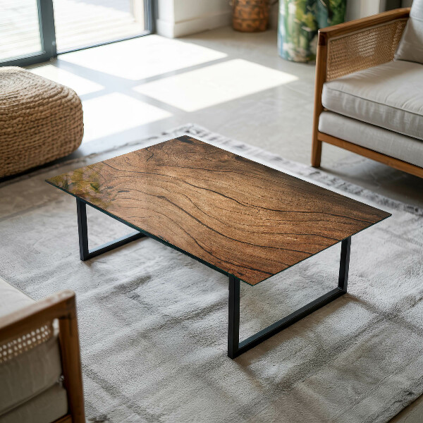 Plateau verre pour table rectangulaire Motif forêt élégant