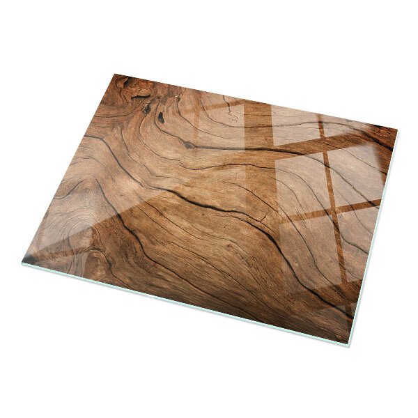 Plateau verre pour table rectangulaire Motif forêt élégant