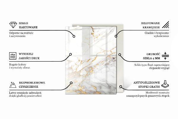 Plateau verre pour table rectangulaire Motif forêt élégant