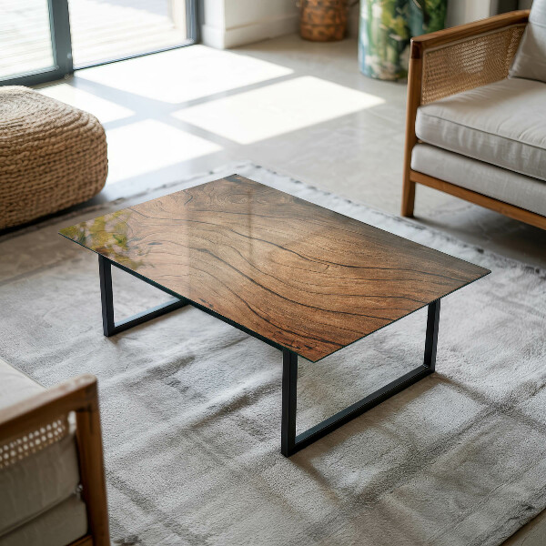 Plateau verre pour table rectangulaire Motif forêt élégant