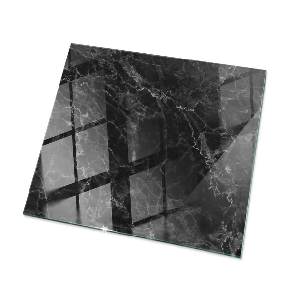 Plateau verre pour table rectangulaire Marbre aux veines délicates