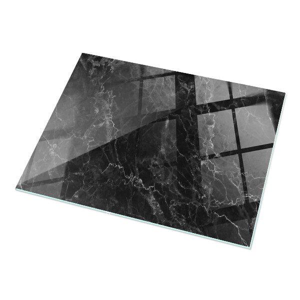 Plateau verre pour table rectangulaire Marbre aux veines délicates