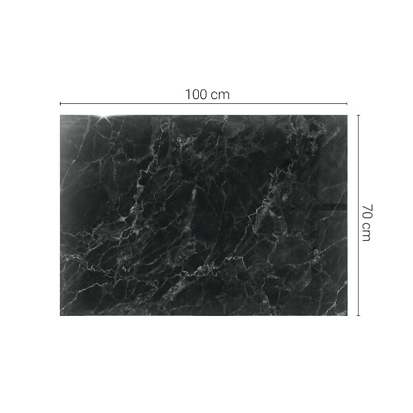 Plateau verre pour table rectangulaire Marbre aux veines délicates