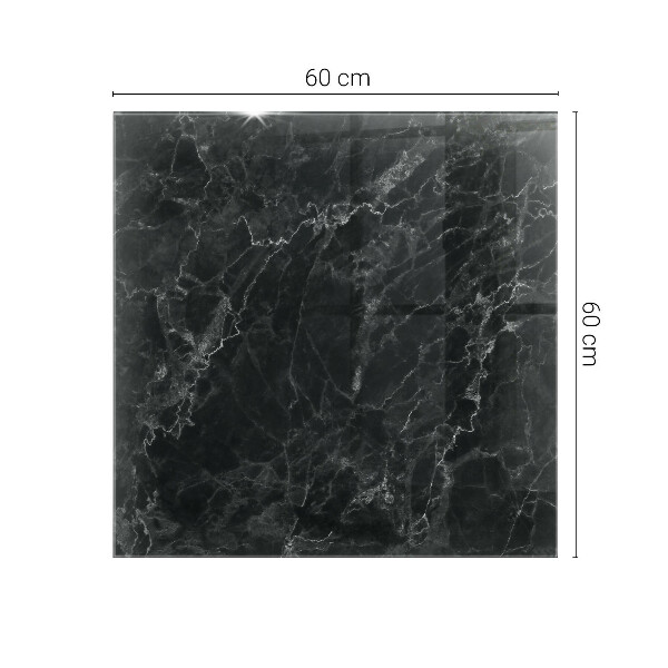 Plateau verre pour table rectangulaire Marbre aux veines délicates