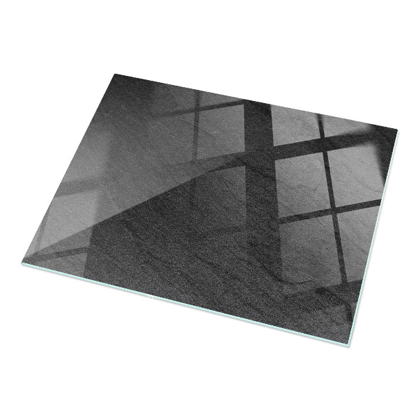 Plateau verre pour table rectangulaire Motif de texture de pierre