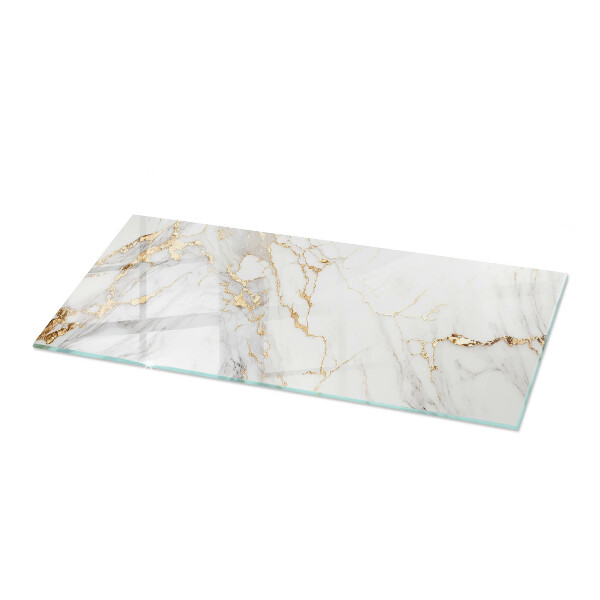 Plateau verre pour table rectangulaire De subtiles veines de marbre
