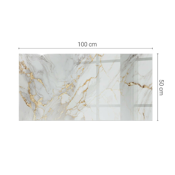 Plateau verre pour table rectangulaire De subtiles veines de marbre