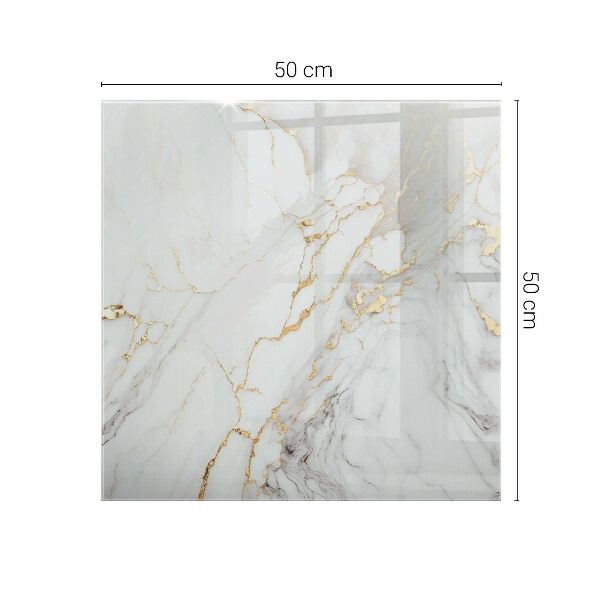 Plateau verre pour table rectangulaire De subtiles veines de marbre