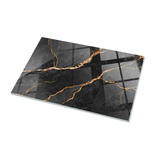 Plateau verre pour table rectangulaire Les veines du marbre dans le design