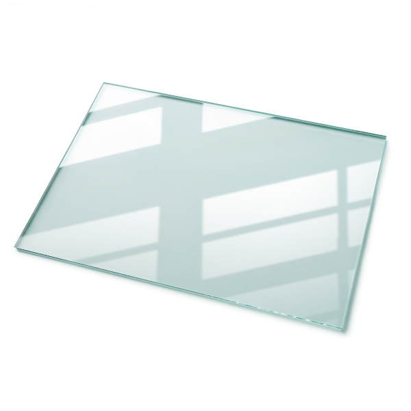 Plateau en verre rectangulaire transparent