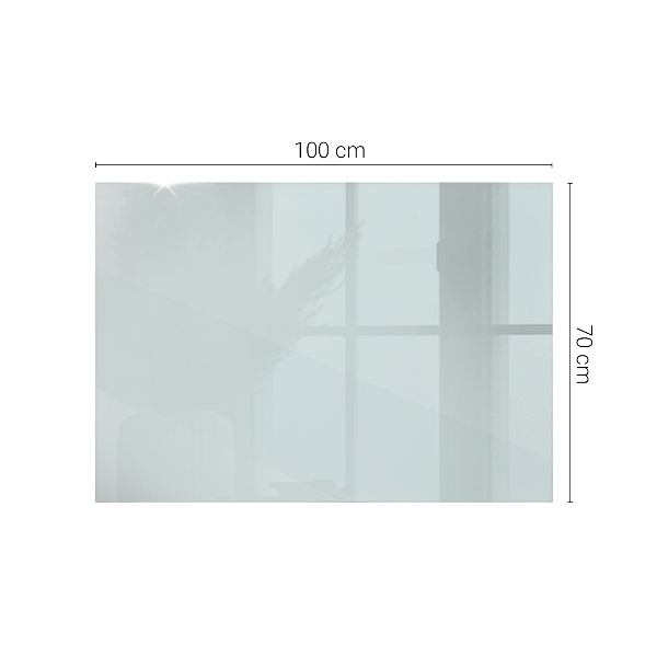 Plateau en verre rectangulaire transparent