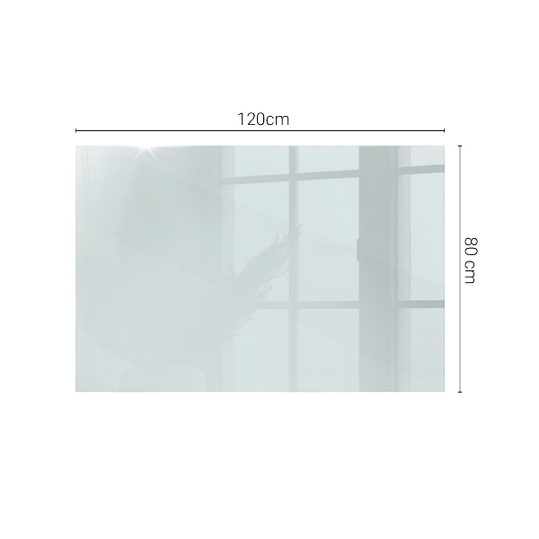 Plateau en verre rectangulaire transparent