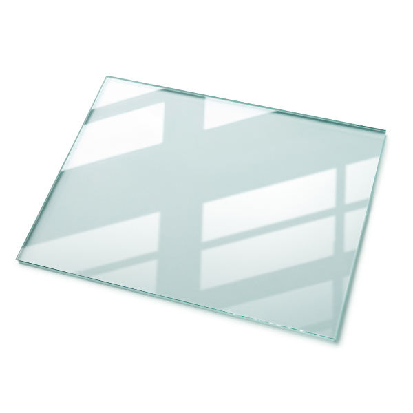 Plateau en verre rectangulaire transparent