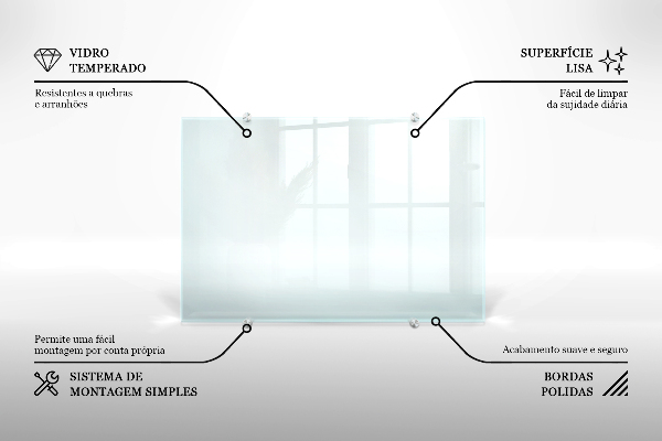 Panneau crédence cuisine transparent 120x60 cm