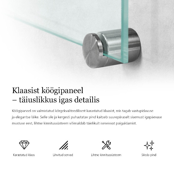 Transparent panneau crédence cuisine 125x50 cm