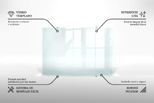 Transparent panneau crédence cuisine 125x50 cm