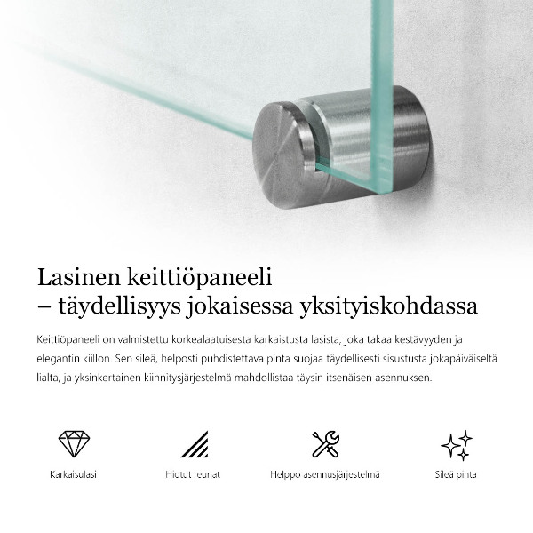 Transparent panneau crédence cuisine 125x50 cm