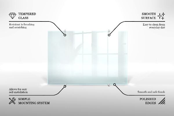 Transparent panneau crédence cuisine 125x50 cm