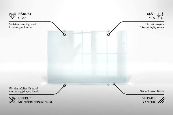 Crédence de cuisine transparent 140x70 cm