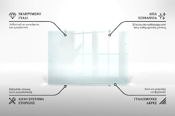 Transparent crédence cuisine en verre 60x60 cm