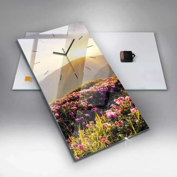 Horloge rectangulaire verticale Paysage de montagne