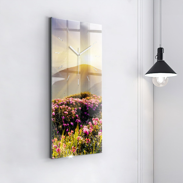Horloge rectangulaire verticale Paysage de montagne