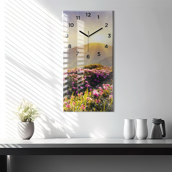 Horloge rectangulaire verticale Paysage de montagne