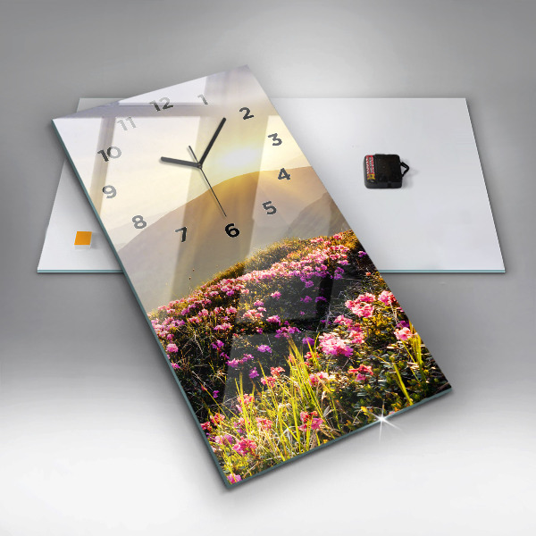 Horloge rectangulaire verticale Paysage de montagne