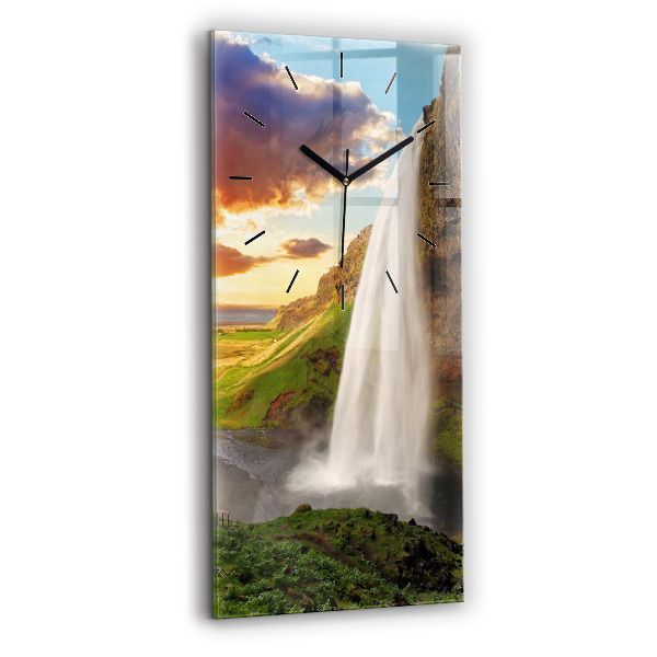 Horloge rectangulaire verticale Cascade en Islande