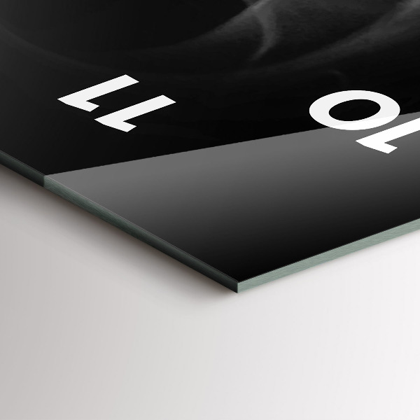 Horloge rectangulaire verticale Une tasse de café