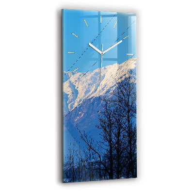 Horloge rectangulaire verticale Vue sur la montagne