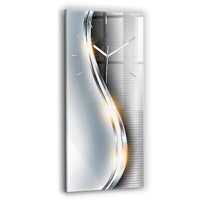 Horloge murale verticale Abstraction métallique